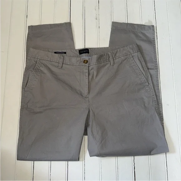 Talbots Relaxed Chino Pants Grey Size 10R - Picture 4 of 7